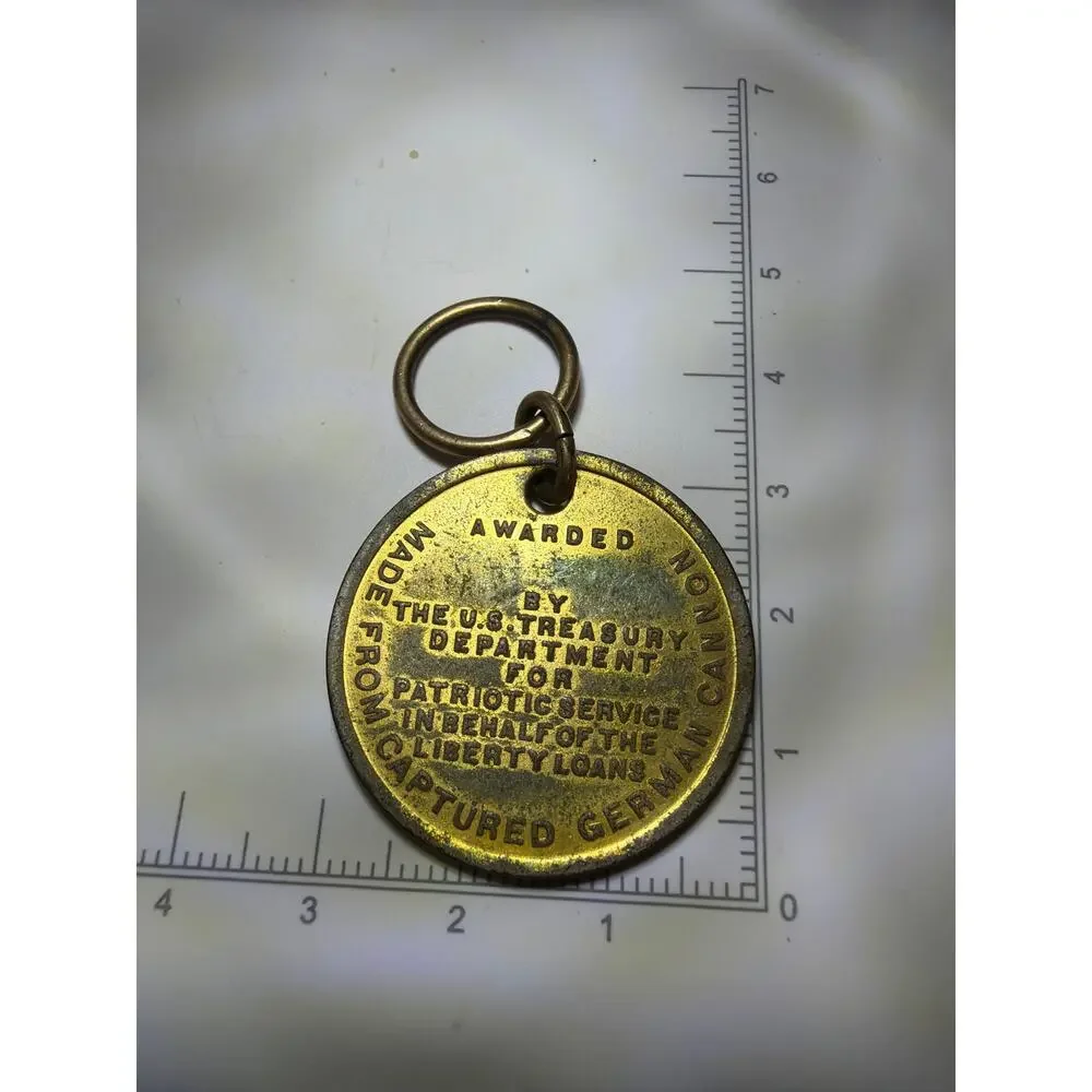 WWI US Treasury Liberty Loan Award Medal Captured German Cannon Patriotic Token